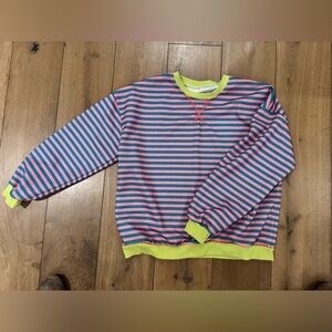 Striped Pink and green Long Sleeve Top